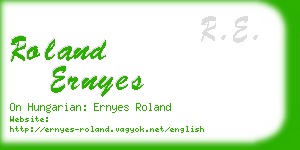 roland ernyes business card